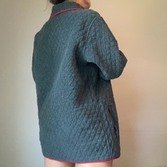 Reversible Dark Red + Gray Quilted Jacket - Picture 9 of 12